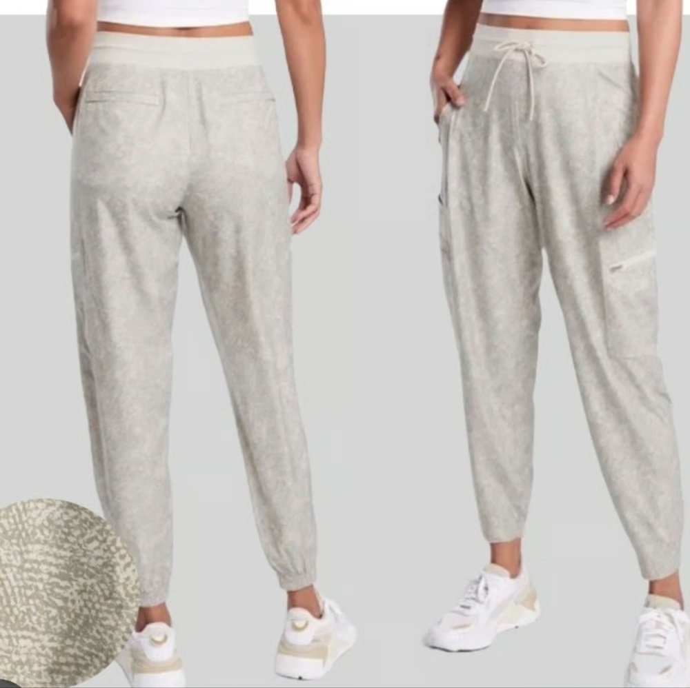 Athleta Venture Printed Pant Viper 18 Pullon Athleisure Outdoor Travel New